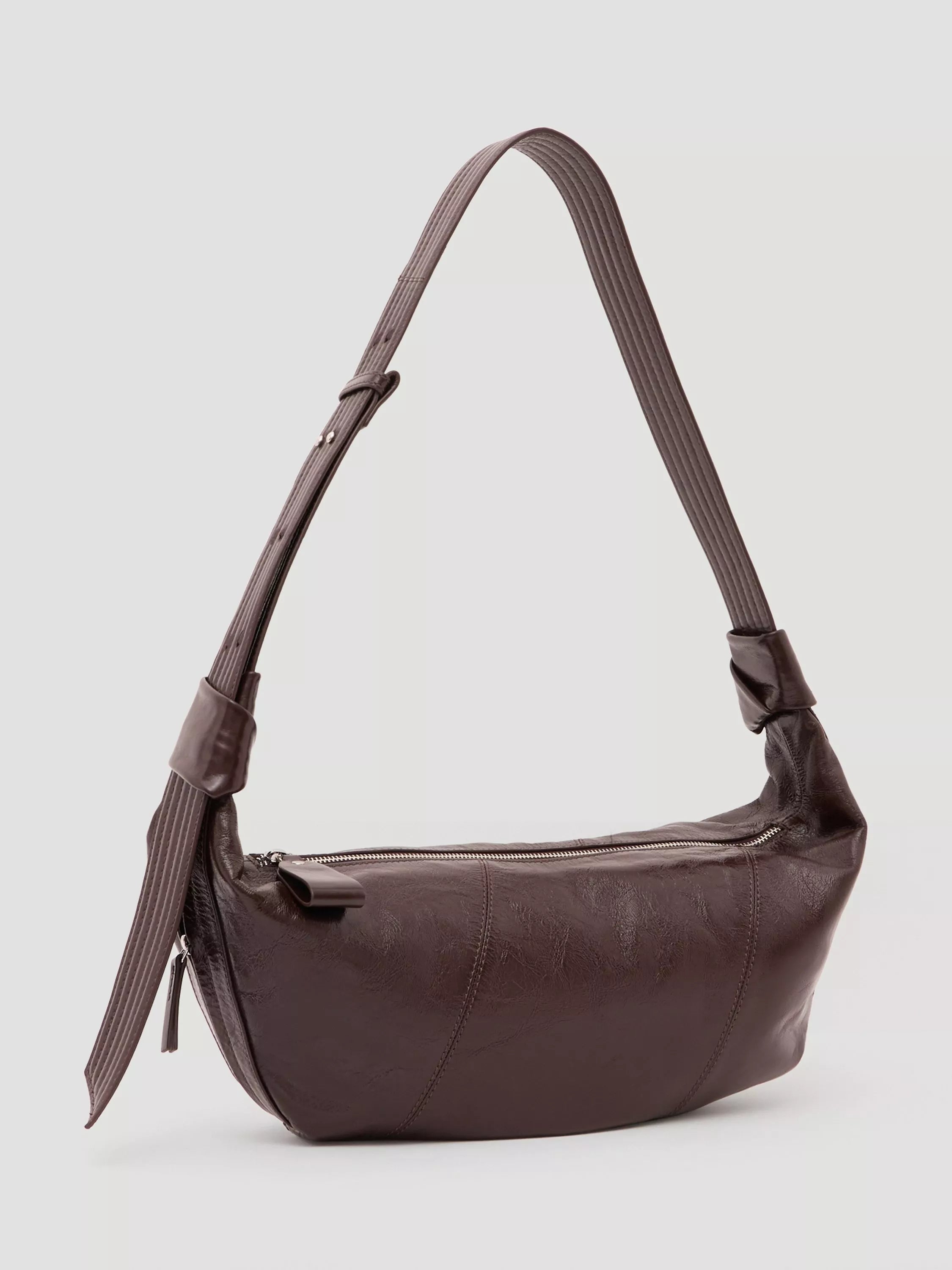 HUSH leather crescent boho bag with adjustable strap (British brand)