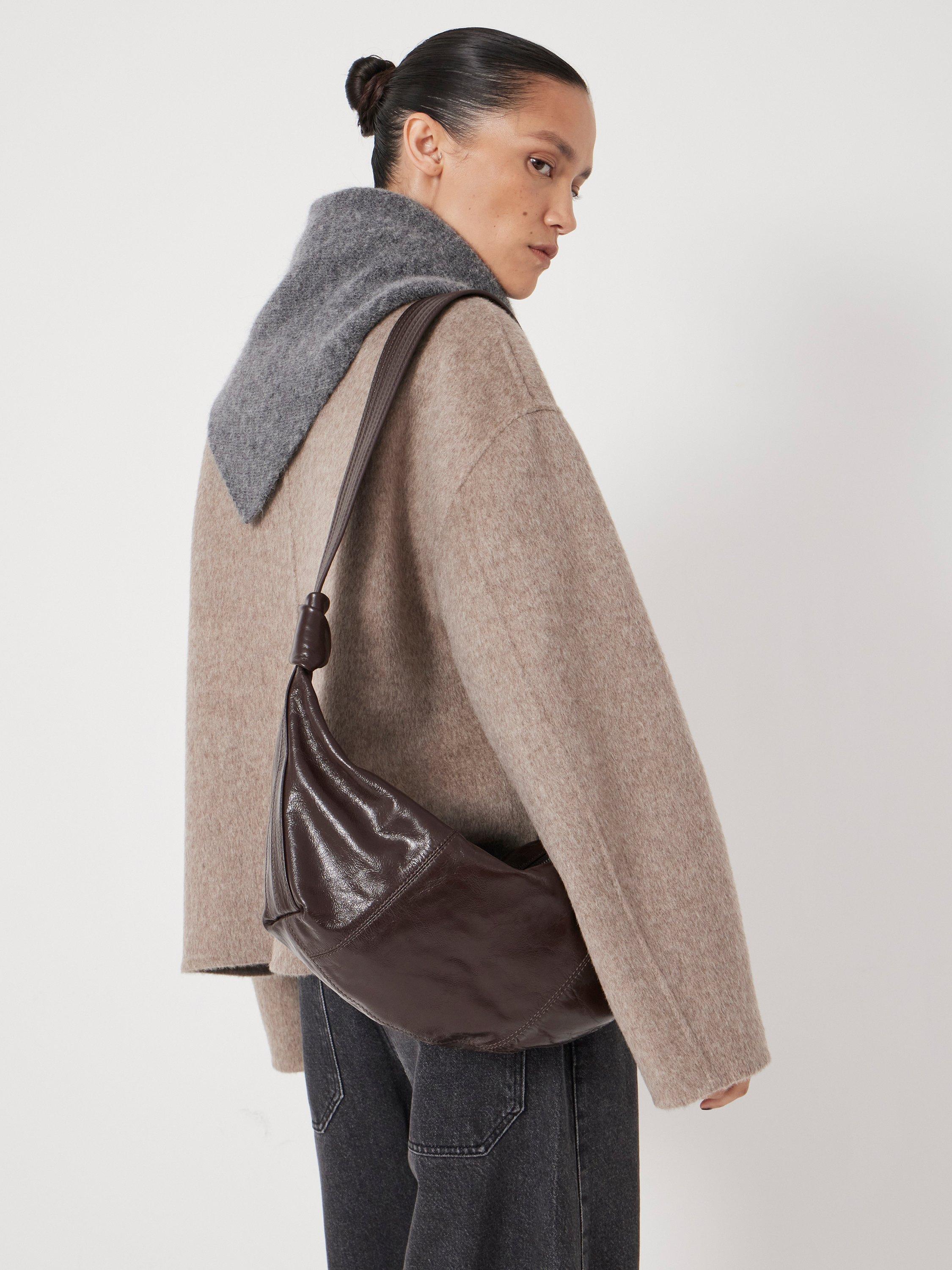 HUSH leather crescent boho bag with adjustable strap (British brand)