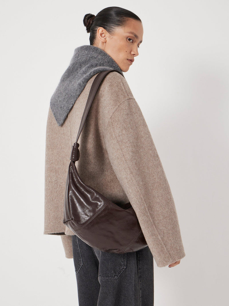 HUSH leather crescent boho bag with adjustable strap (British brand)