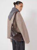 HUSH leather crescent boho bag with adjustable strap (British brand)
