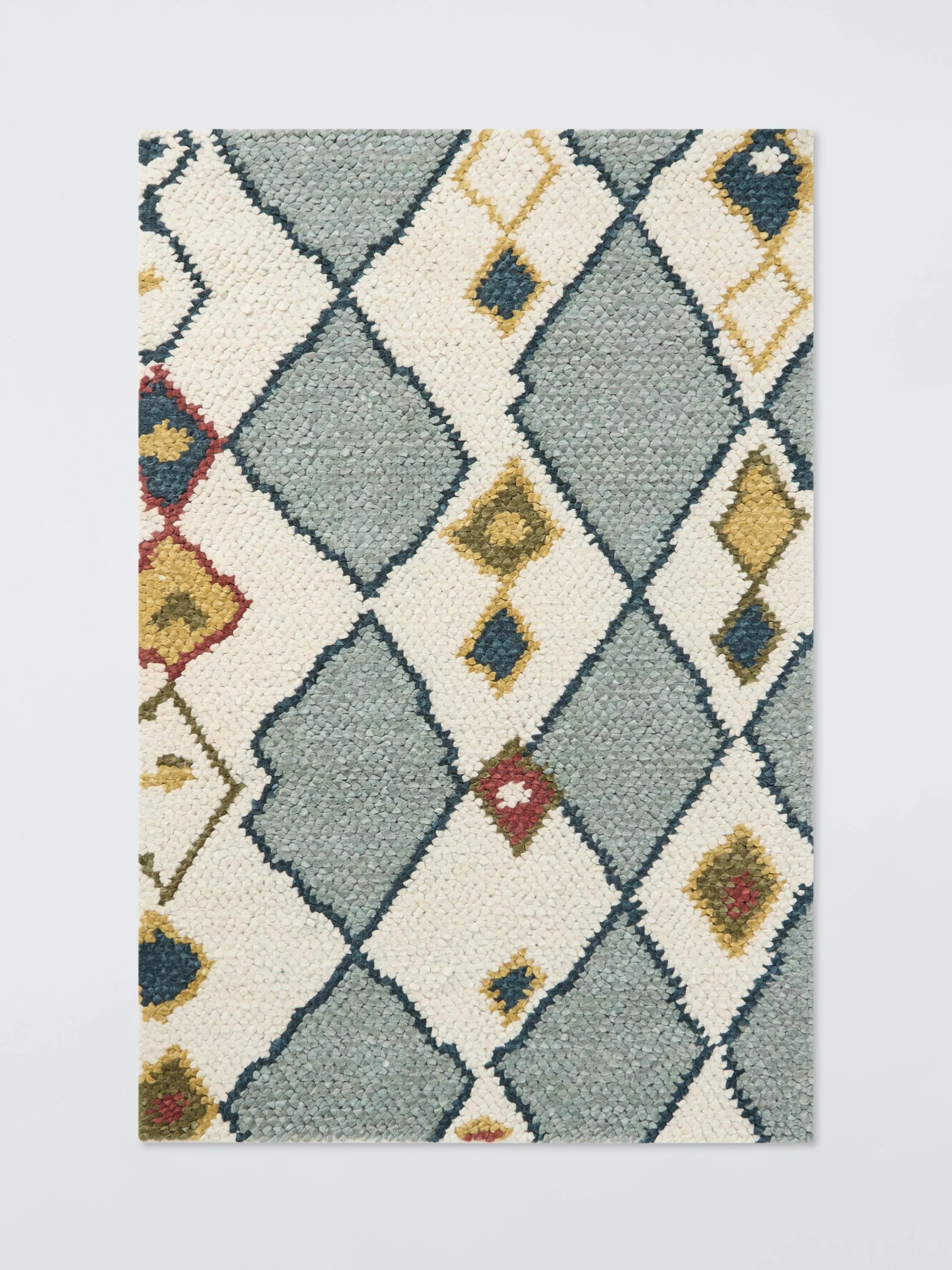 John Lewis Omar Berber rug white blue 180x120cm, UK version