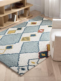 John Lewis Omar Berber rug white blue 180x120cm, UK version
