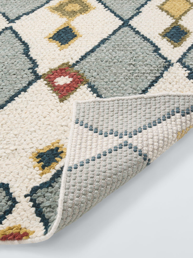 John Lewis Omar Berber rug white blue 180x120cm, UK version