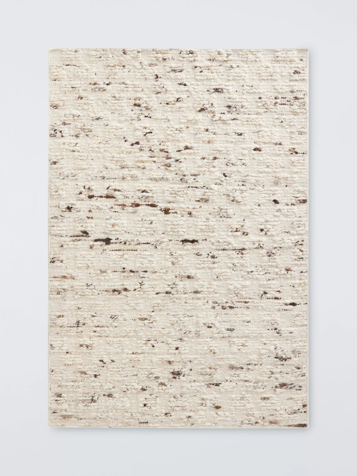 John Lewis Brook Chunky Hand Woven Wool Rich Rug, Natural, L140 x W80 cm