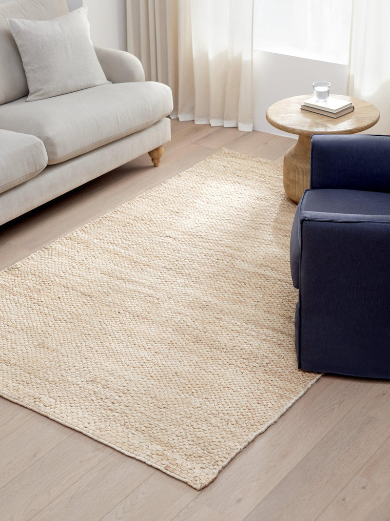 John Lewis chunky hand woven jute rug 180x120cm, imported from the UK