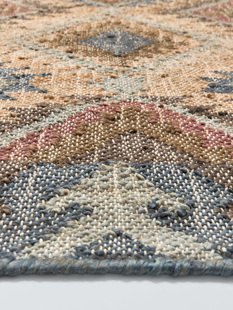 John Lewis Narin Kelim jute rug multi 180x120cm (British brand)
