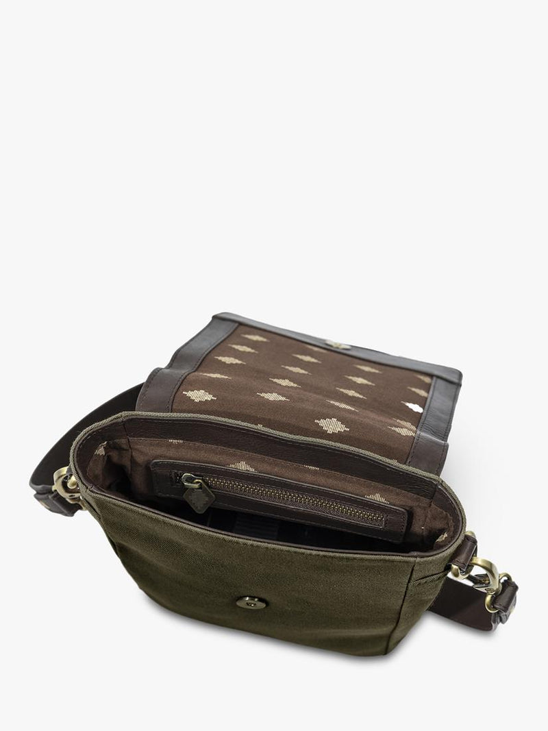 Pampeano Bandolera cross body bag canvas leather, UK version