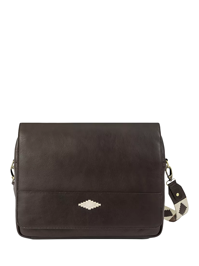 Pampeano Entregar leather messenger bag 33x42cm (British brand)