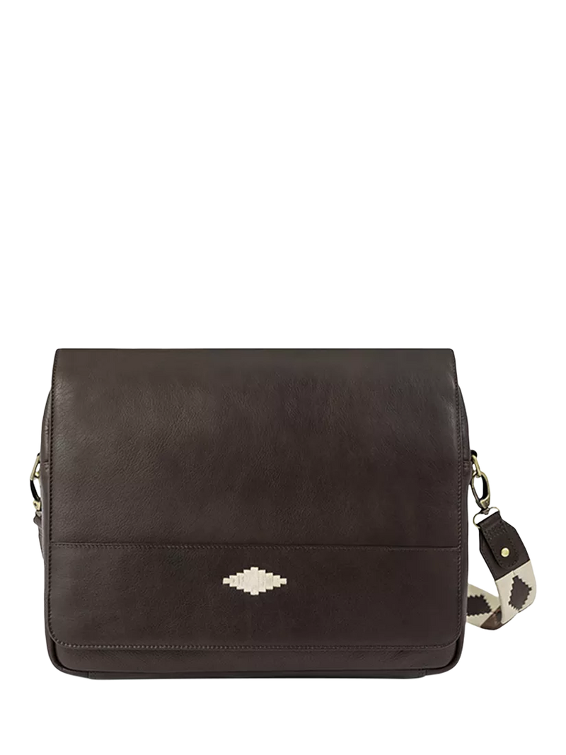Pampeano Entregar leather messenger bag 33x42cm (British brand)