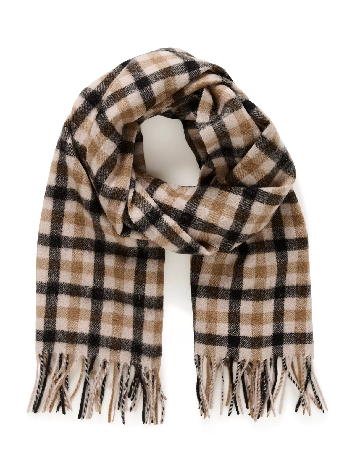 Part Two plaid pure wool scarf 46x182cm, UK version