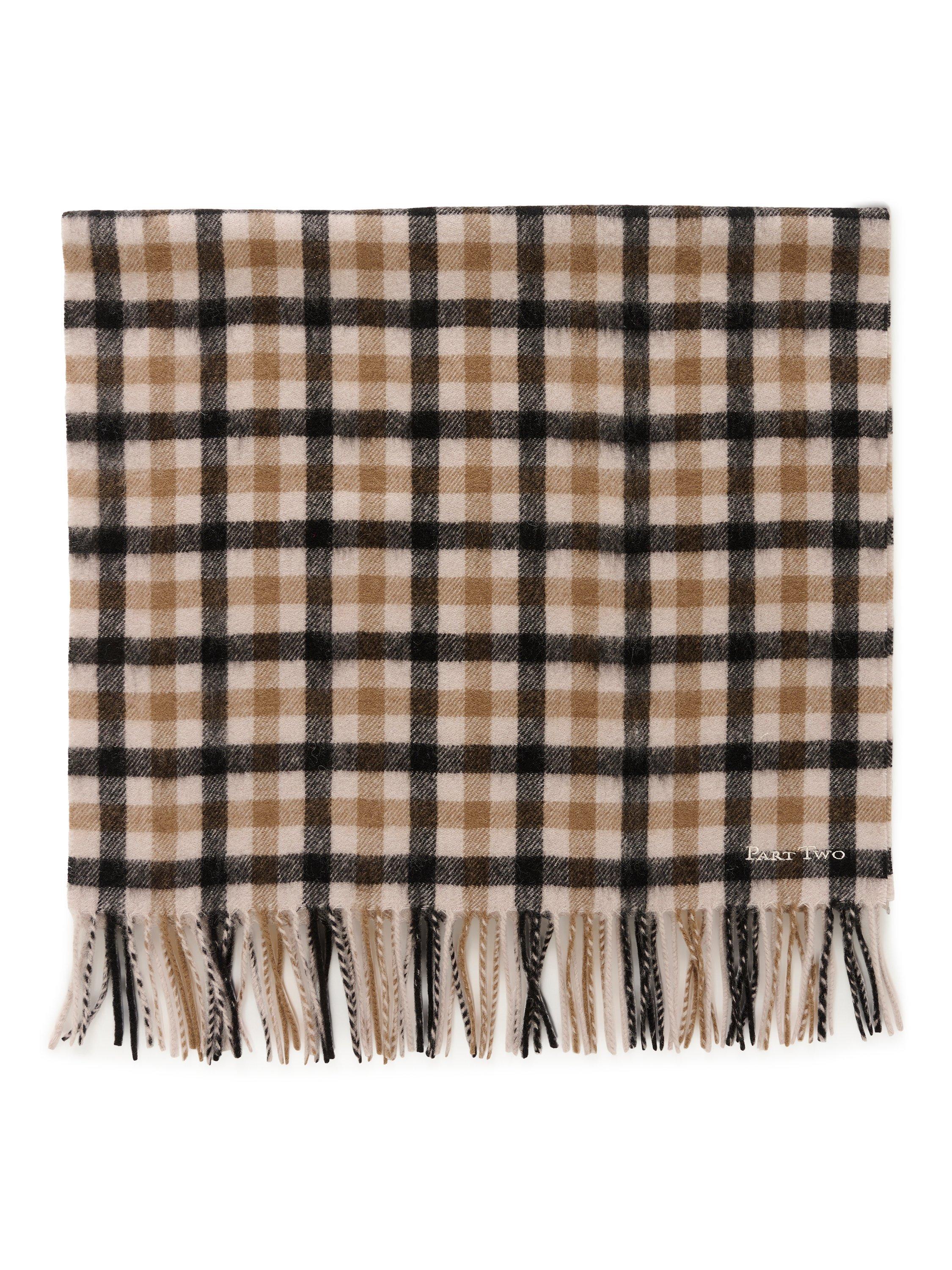 Part Two plaid pure wool scarf 46x182cm, UK version