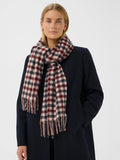 Part Two check wool scarf red multi, imported from the UK