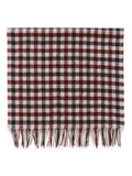 Part Two check wool scarf red multi, imported from the UK