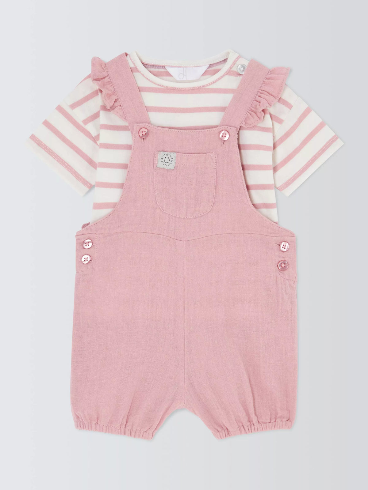 John Lewis baby muslin set pink (British brand)