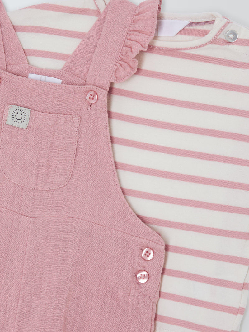 John Lewis baby muslin set pink (British brand)
