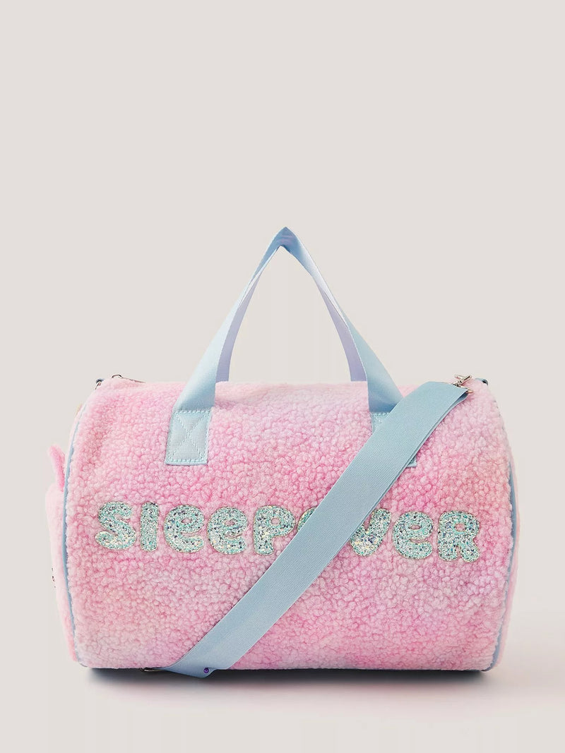 Monsoon faux fur unicorn sleepover duffle bag, UK version