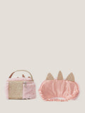 Monsoon unicorn sleep mask and vanity case in pink (British brand)