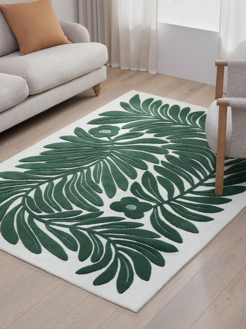 John Lewis Zinnia Floral hand tufted wool rug 120x180cm, imported from the UK