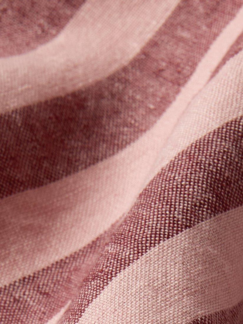 Piglet in Bed Pembroke stripe linen flat sheet (British brand)