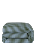 Piglet in Bed gingham linen blend bedding single - British product