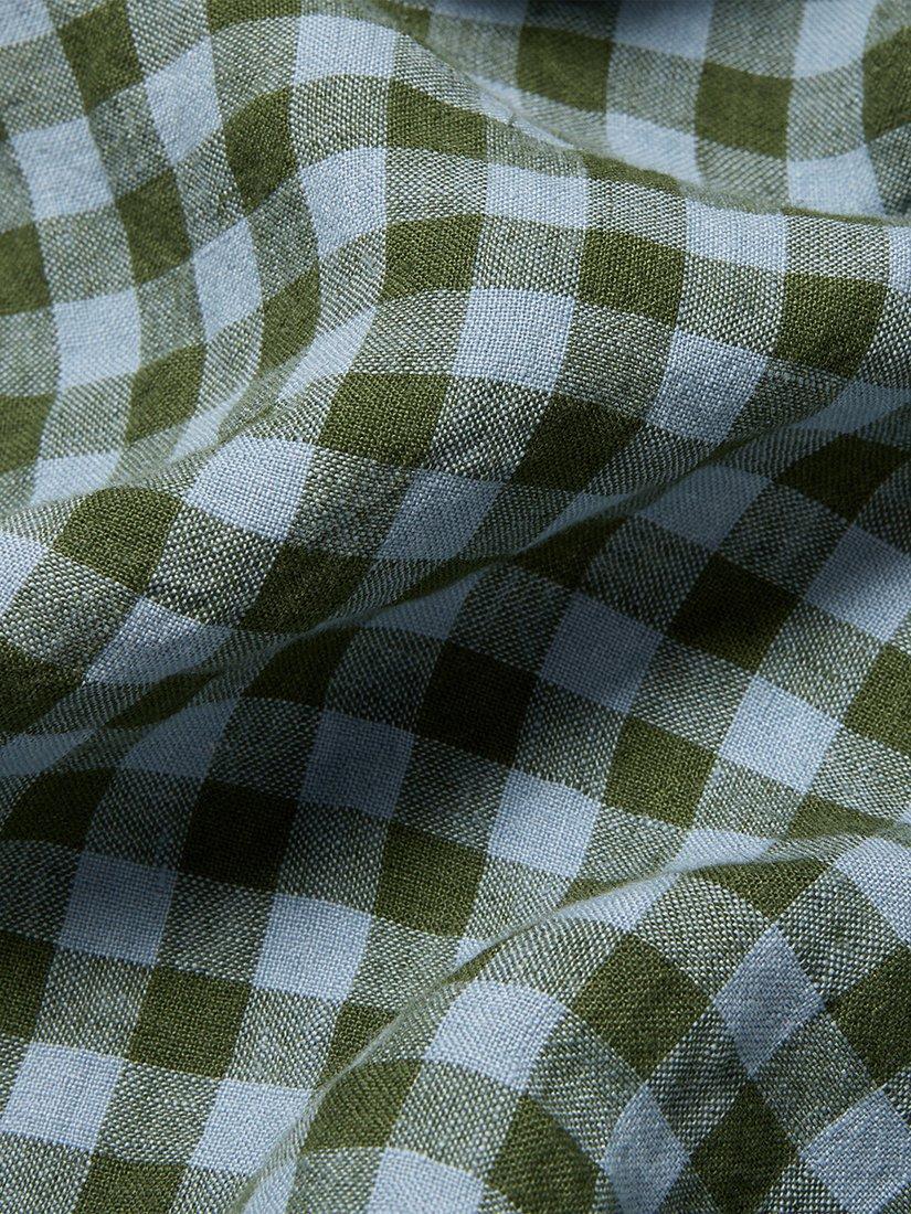Piglet in Bed gingham linen blend bedding single - British product