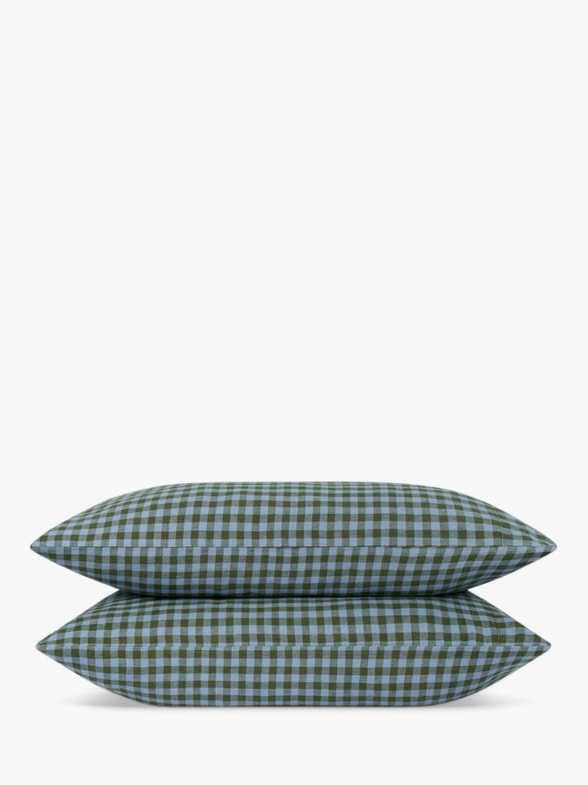 Piglet in Bed gingham linen blend bedding single - British product