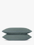 Piglet in Bed gingham linen blend bedding single - British product