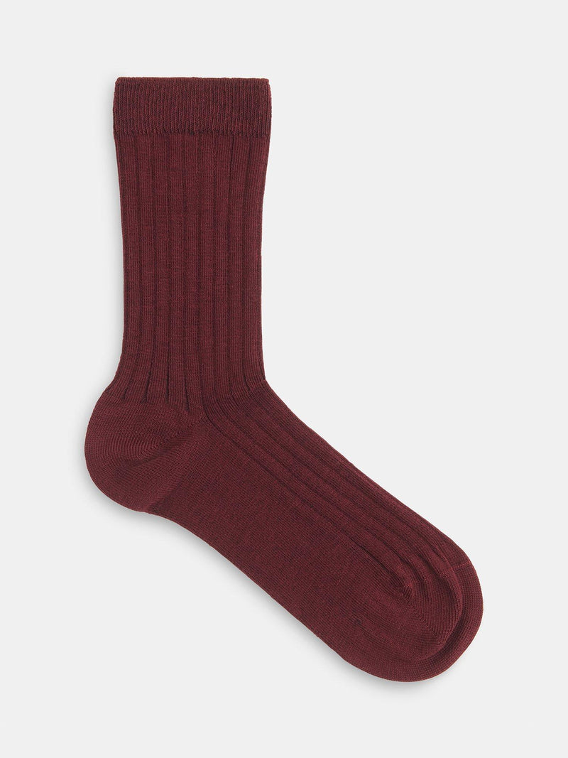 Whistles classic ribbed ankle socks in cotton blend (British brand)