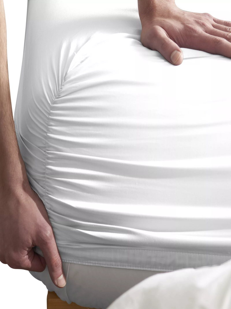 True Grip single fitted sheet white, UK version
