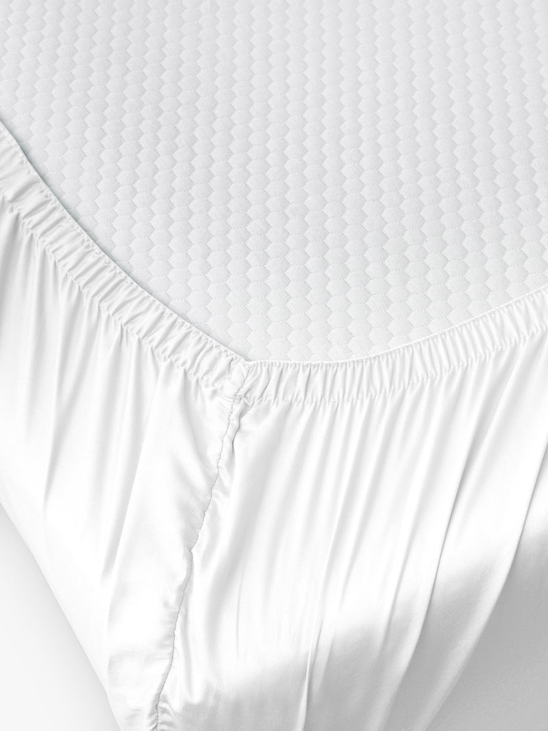True Grip single fitted sheet white, UK version