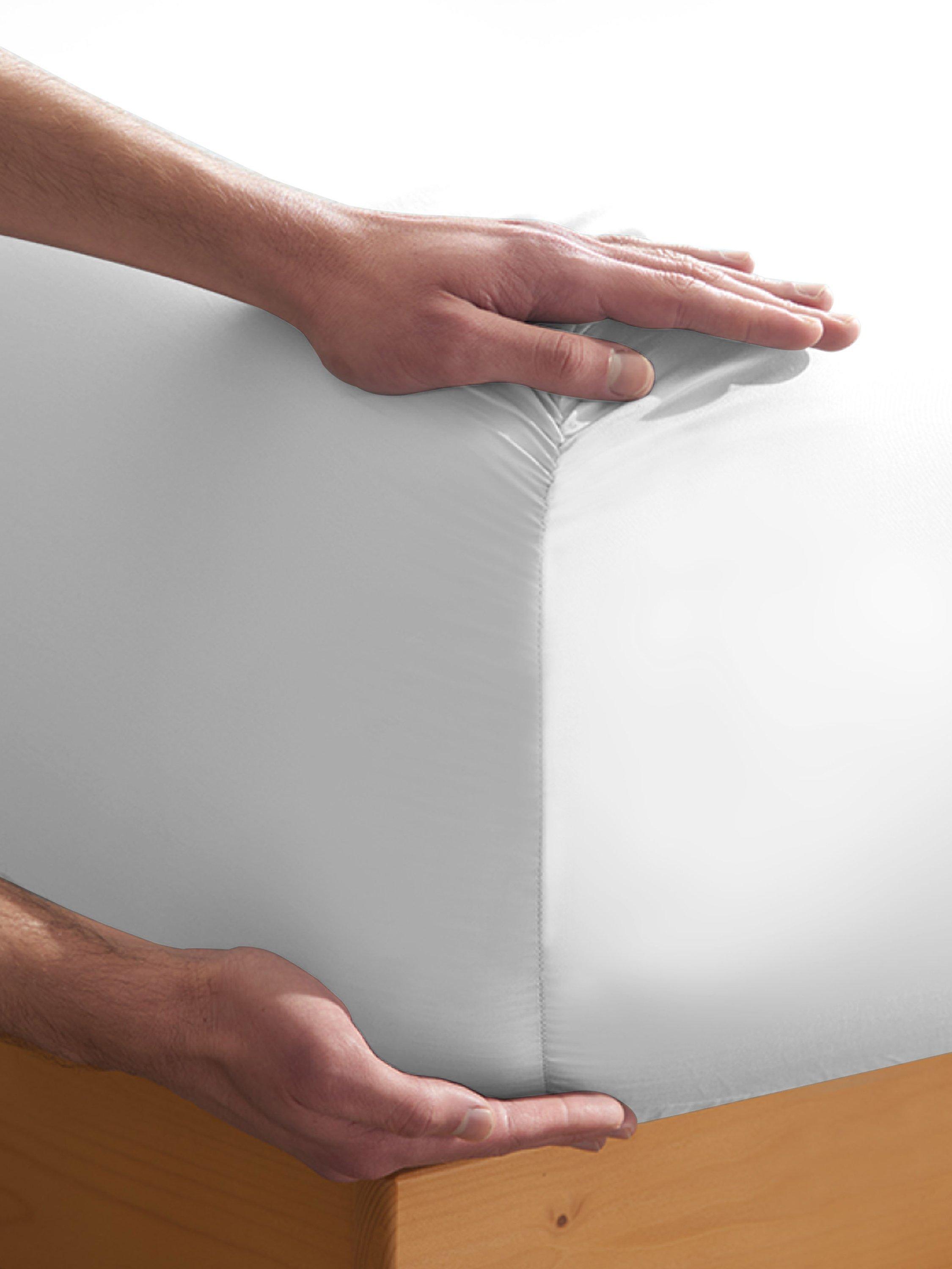 True Grip single fitted sheet white, UK version