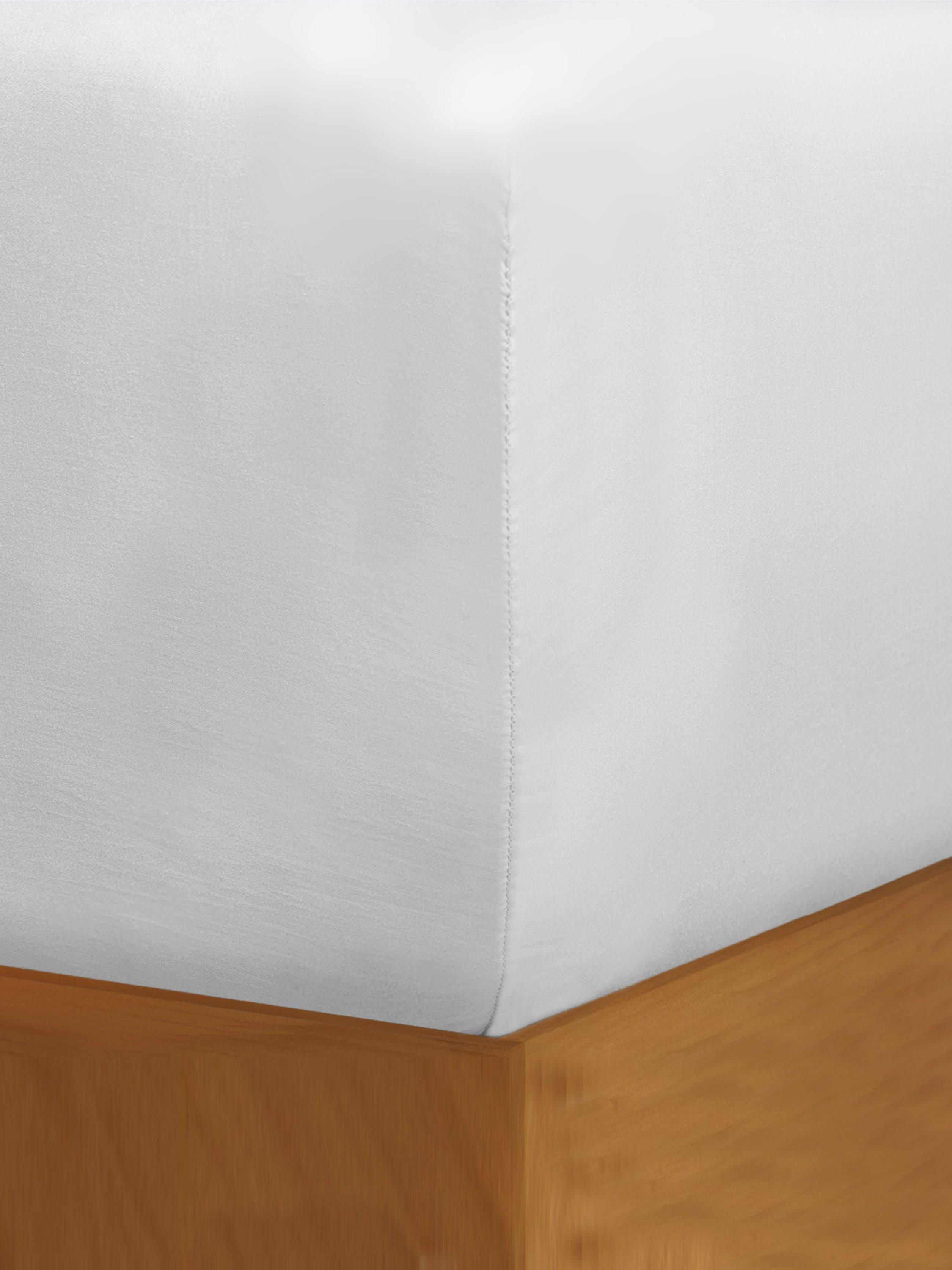 True Grip single fitted sheet white, UK version