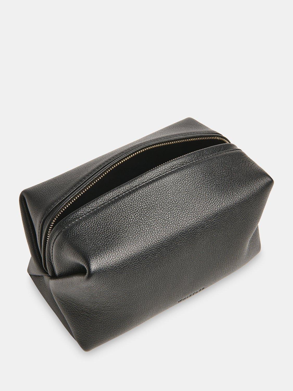 Whistles Ria leather zip pouch black, UK version