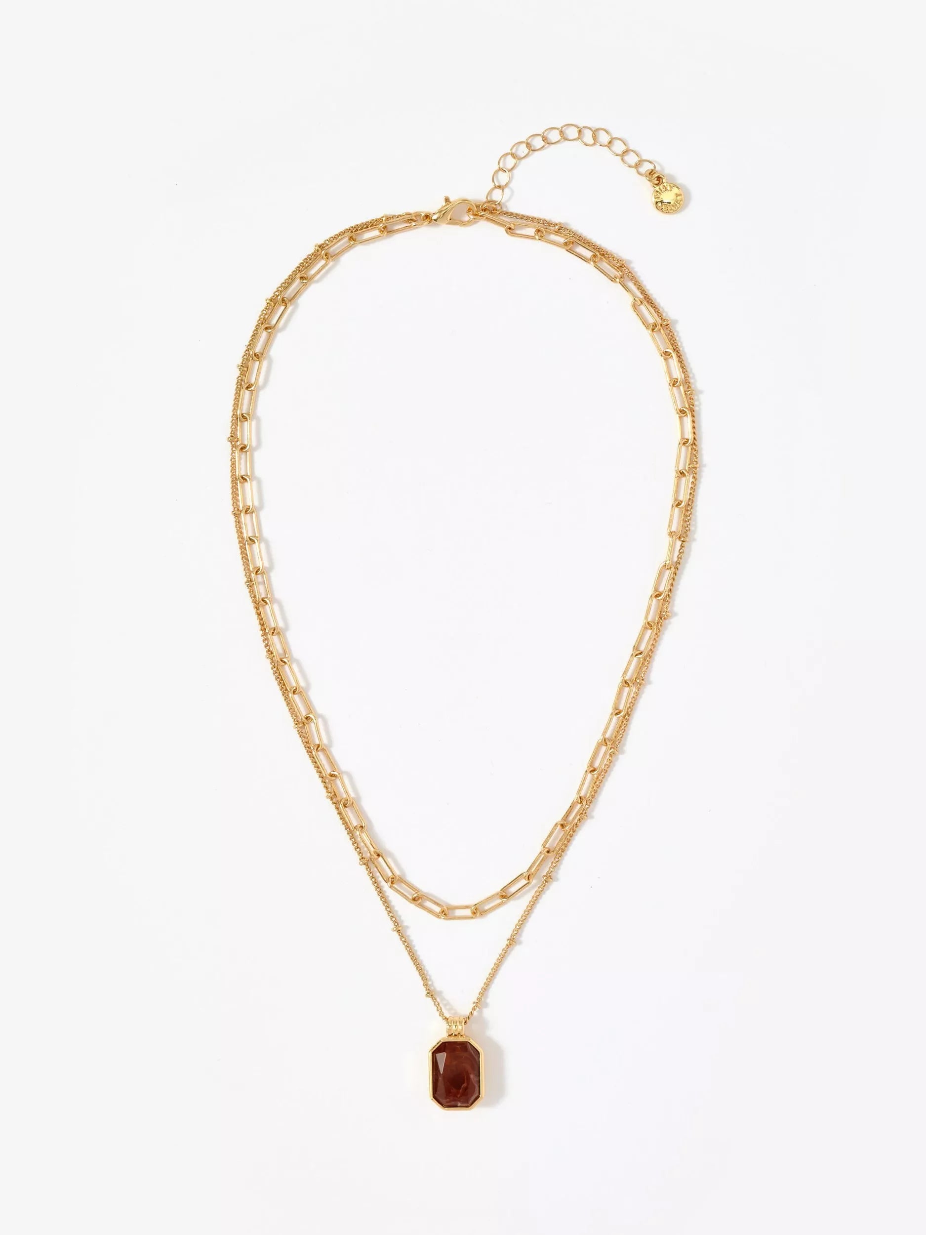 Mint Velvet gold layered resin necklace (British brand)