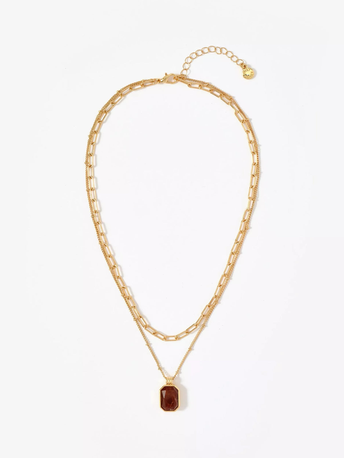Mint Velvet gold layered resin necklace (British brand)