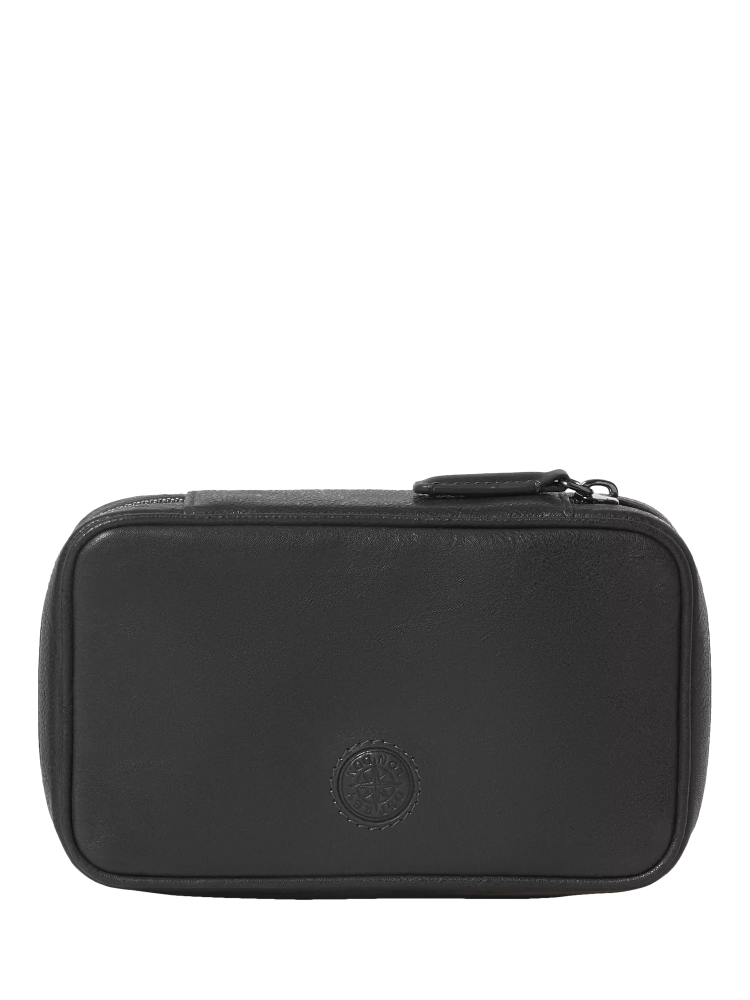 OSPREY LONDON Compass Leather Travel Manager Black, UK version