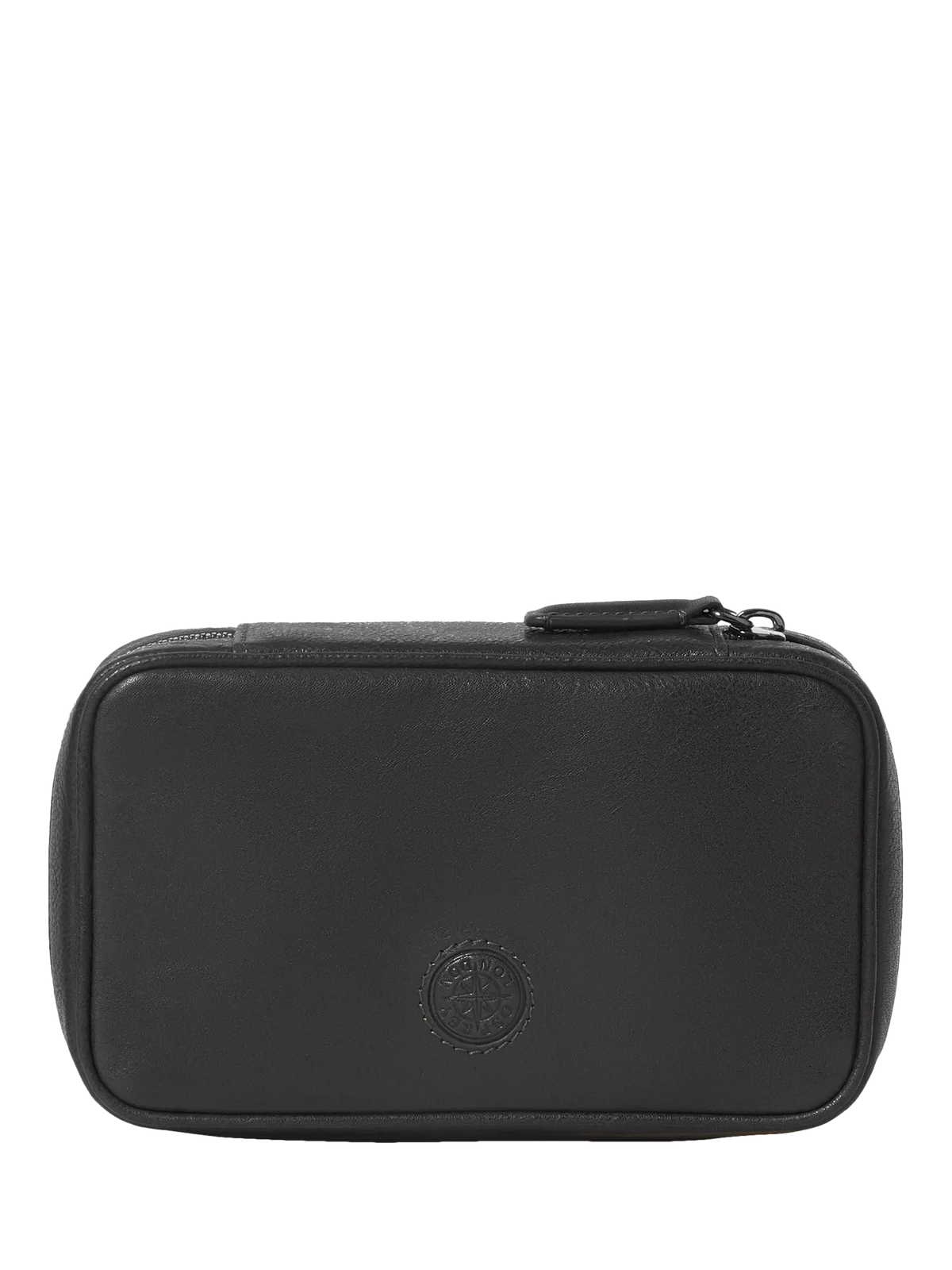 OSPREY LONDON Compass Leather Travel Manager Black, UK version