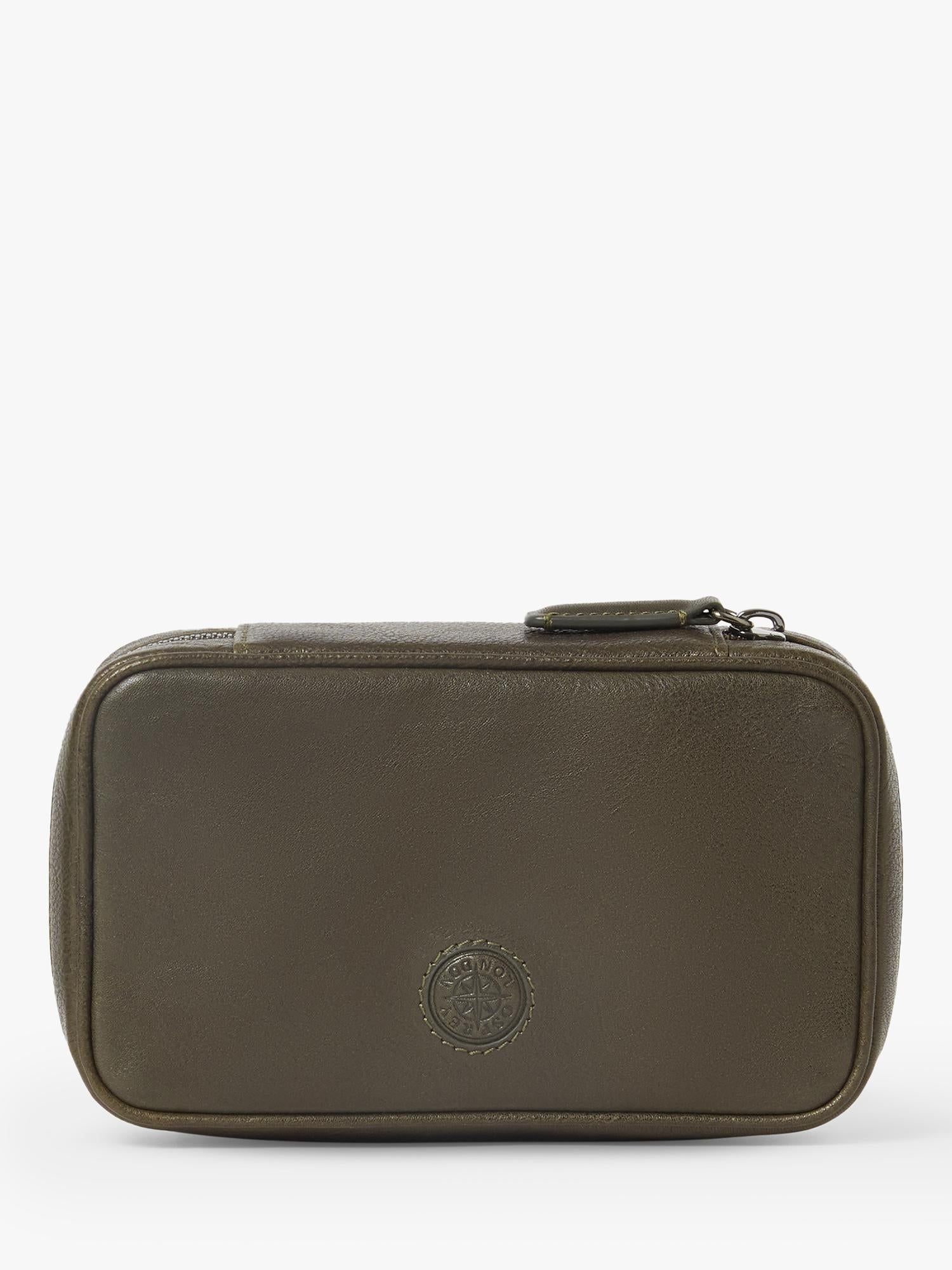 OSPREY LONDON Compass Leather Travel Manager Black, UK version