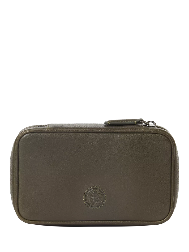 OSPREY LONDON Compass Leather Travel Organiser in Black