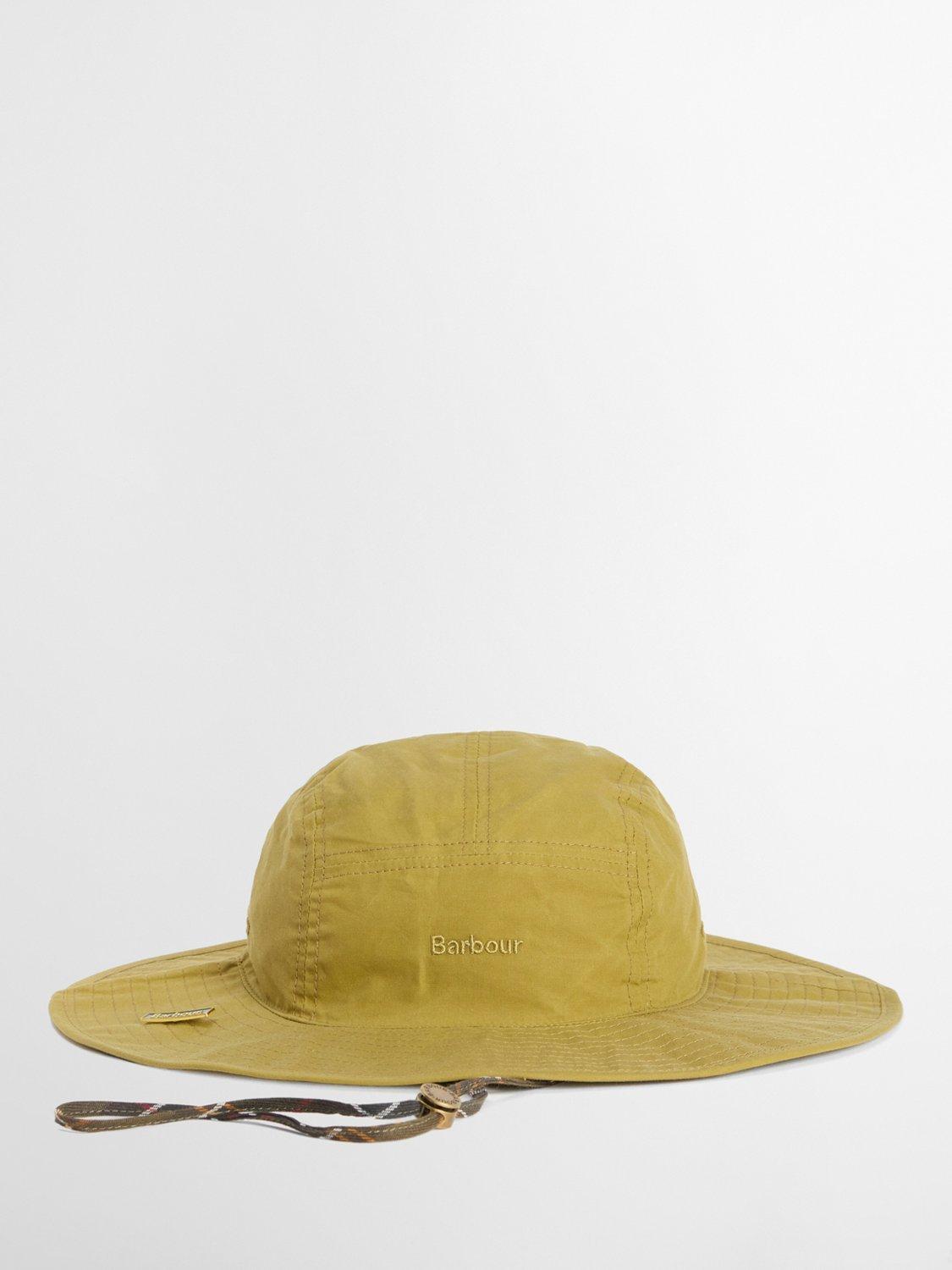 Barbour dry wax cotton bucket hat golden green, UK version