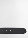Barbour contrast leather belt black metal buckle (British brand)