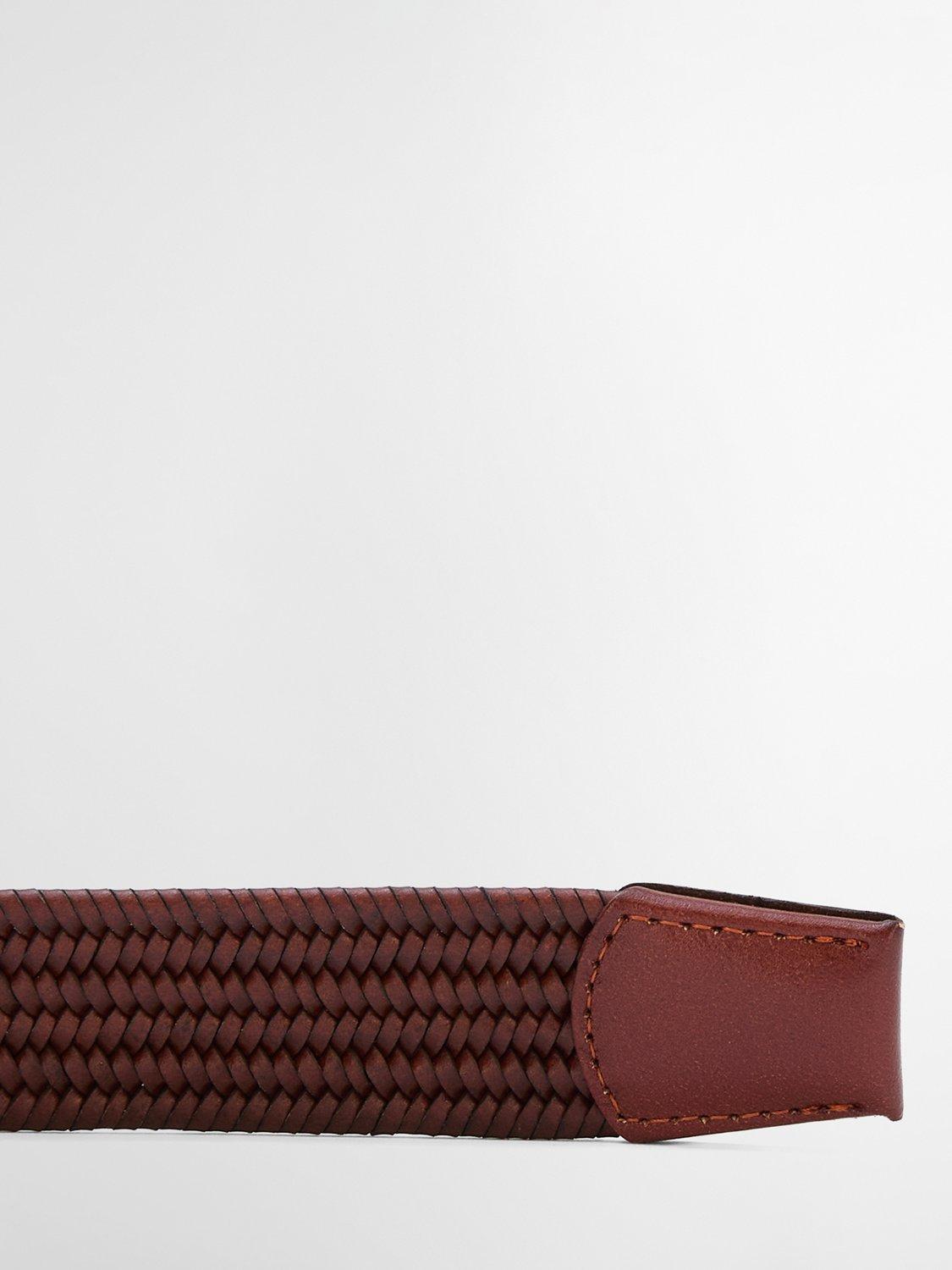 Barbour stretch leather belt brown - British product