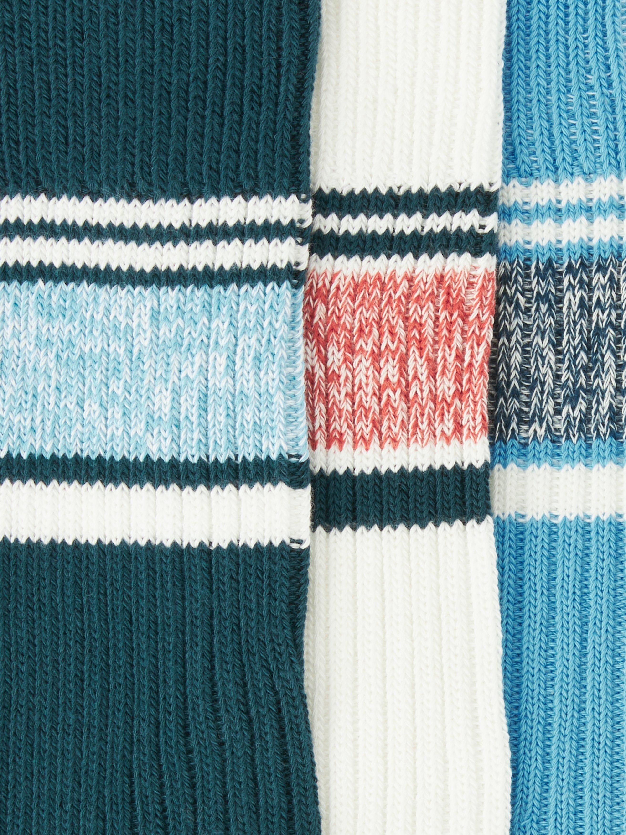 John Lewis organic cotton slub stripe socks pack of 3 - British product