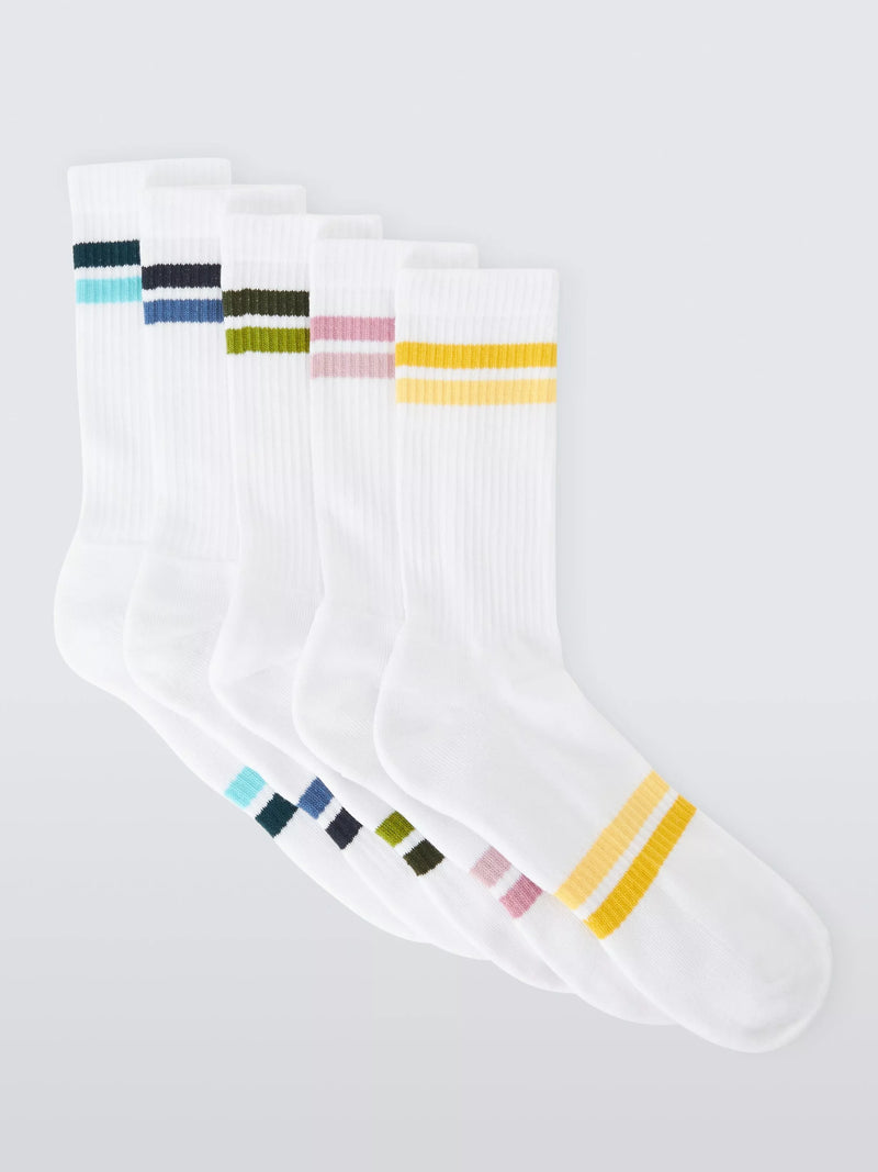 John Lewis organic cotton tube stripe socks pack of 5 (British brand)