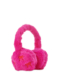 Small Stuff faux fur bow ear muffs bright pink (British brand)