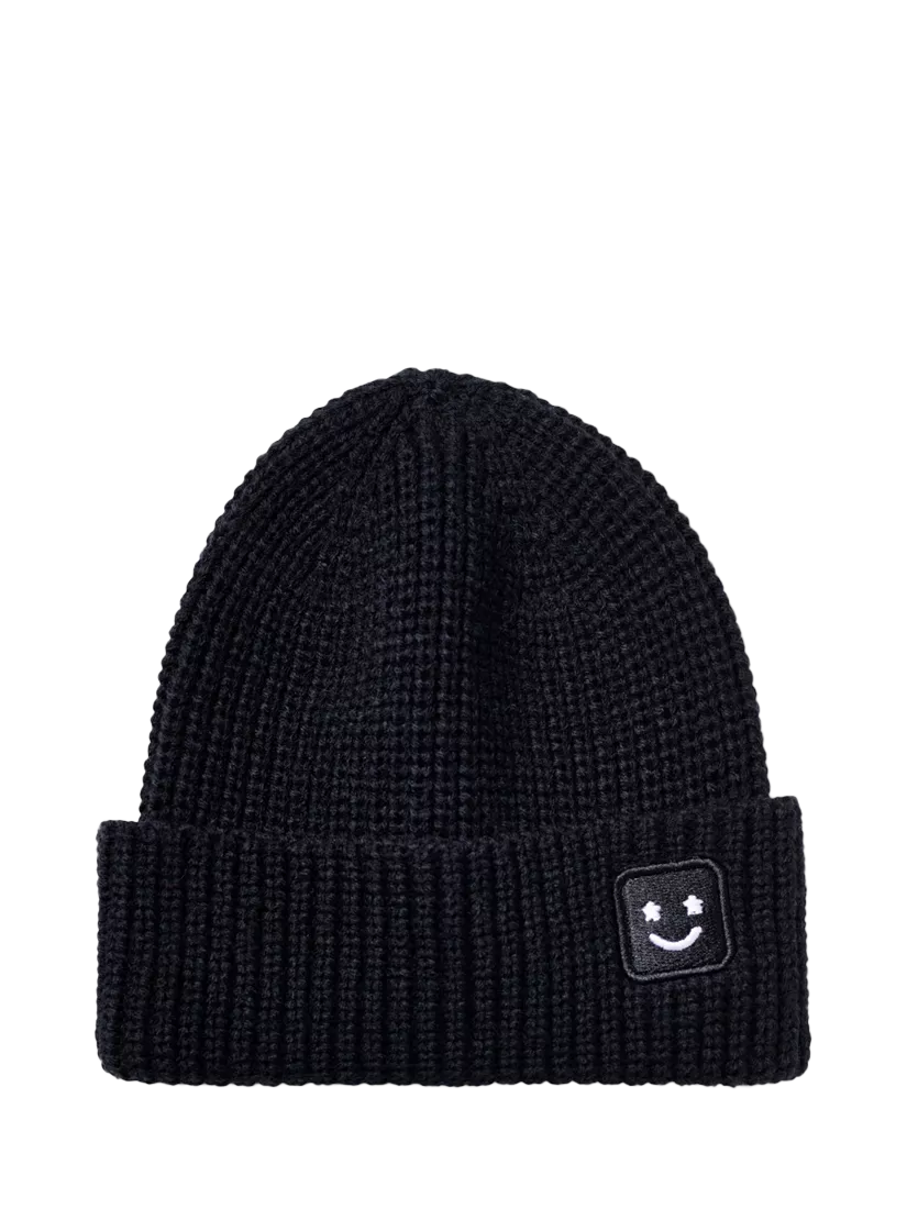 Small Stuff beanie hat gloves set black (British brand)