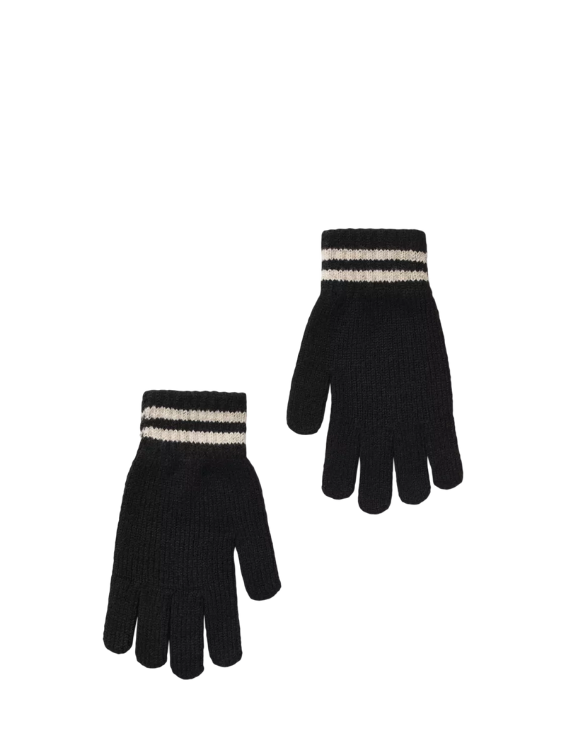 Small Stuff beanie hat gloves set black (British brand)