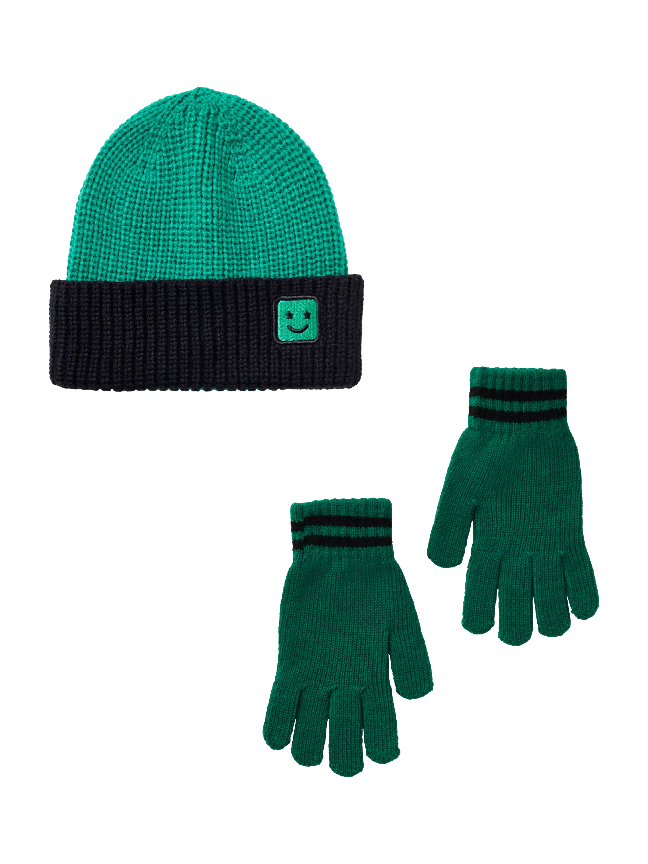 Small Stuff knitted beanie and gloves set (British brand)
