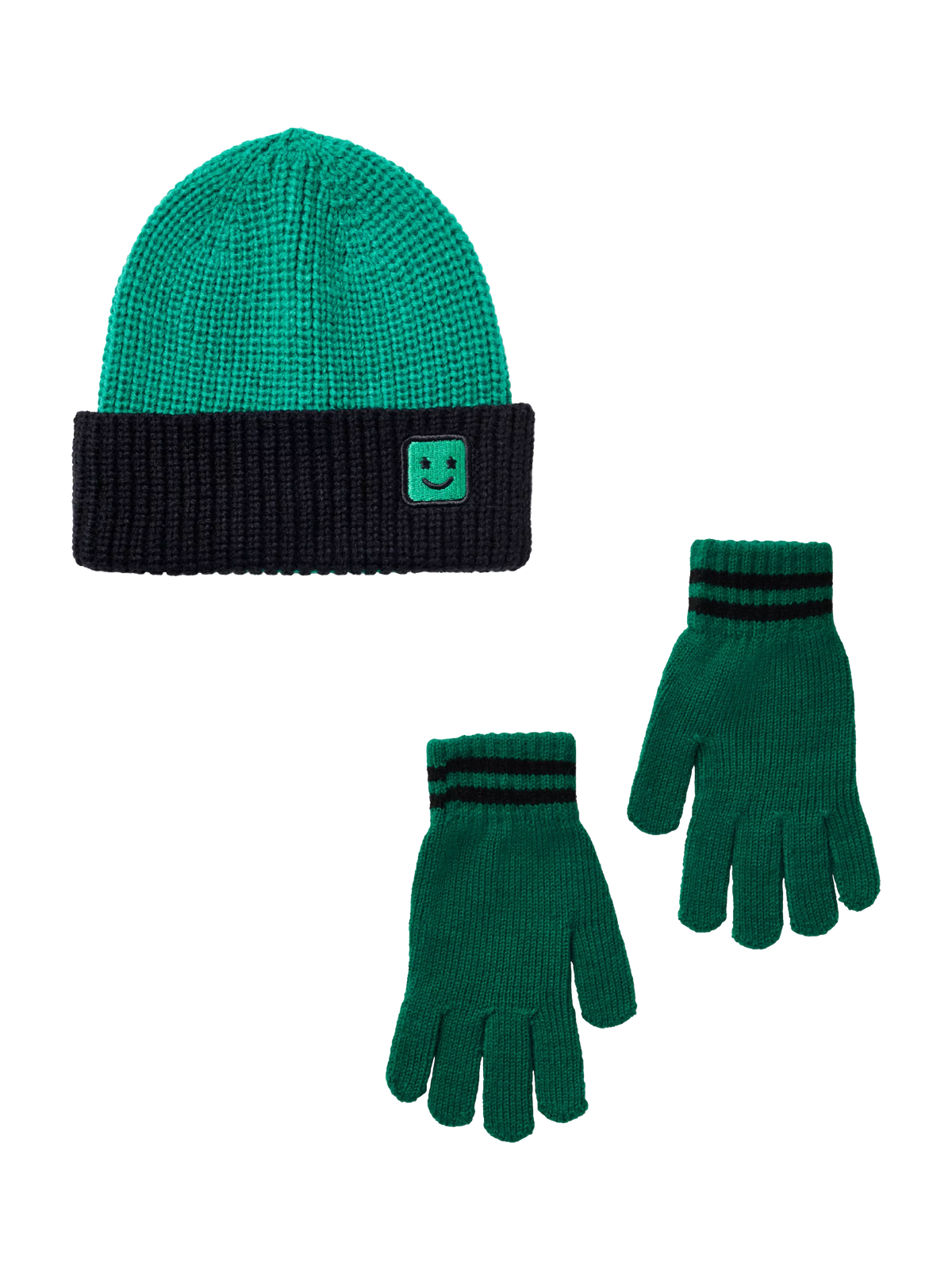 Small Stuff knitted beanie and gloves set (British brand)