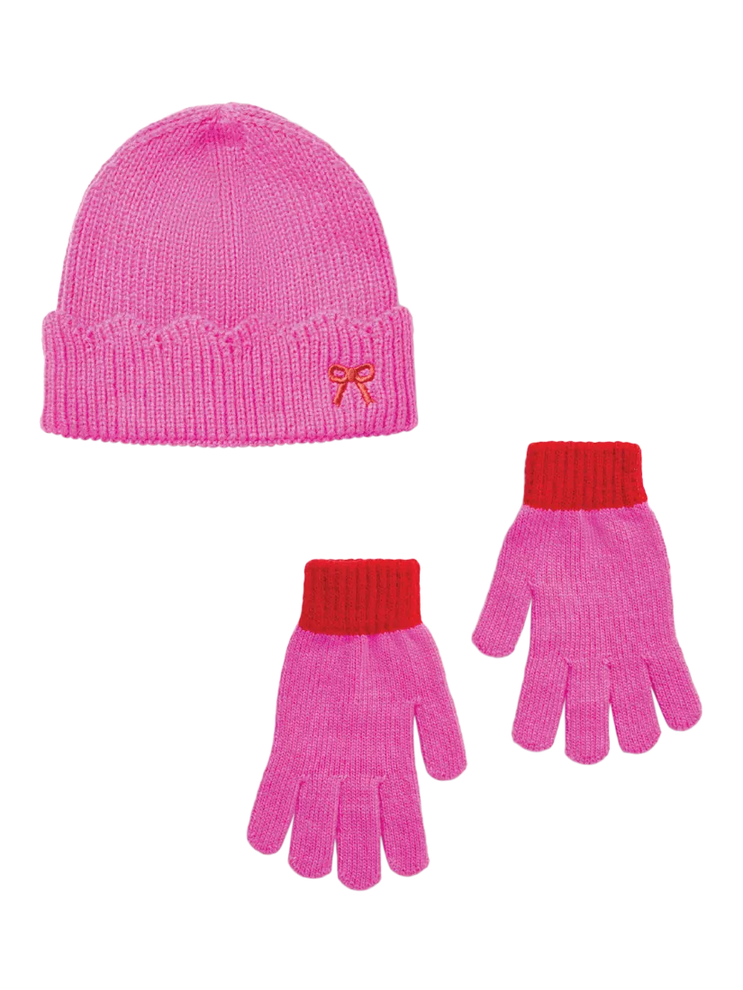 Small Stuff Kids' Knitted Beanie Hat and Gloves Set